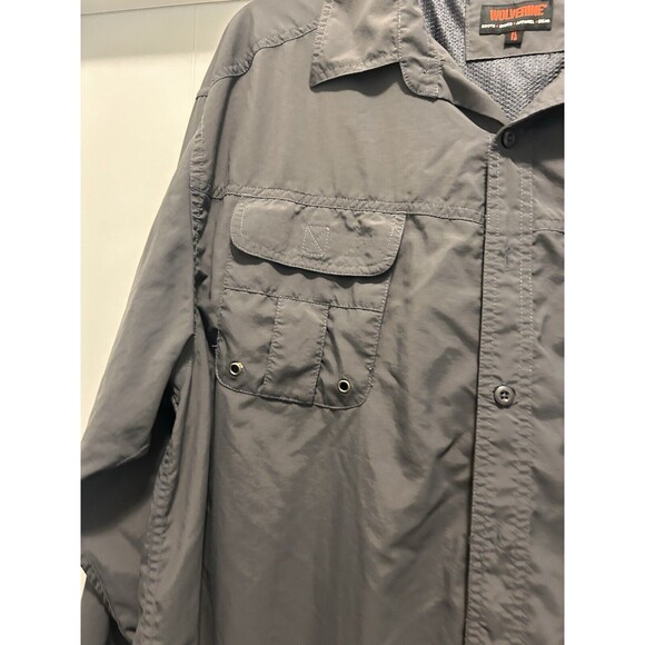 Wolverine Men Size XL Long Sleeve Button Up Fishing Style Breathable Work Shirt - Picture 4 of 8